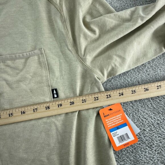 Bass Outdoor LS Utili-Tee Long Sleeve Shirt XL Tan NWT 1732 - Picture 7 of 10